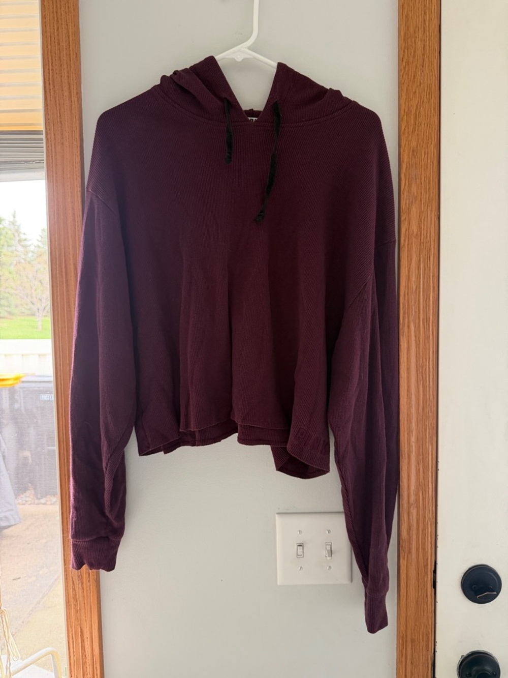 Victoria's Secret Plum Cropped Hoodie